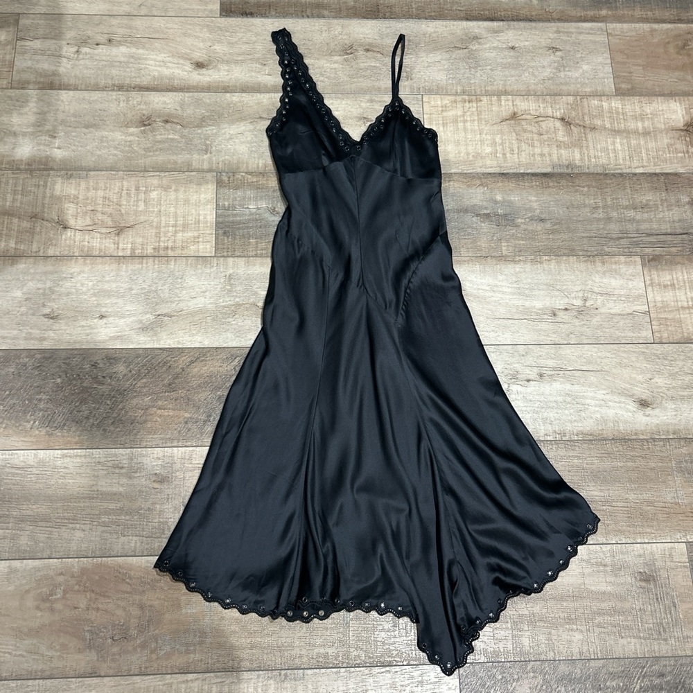 Isabel Marant Ayrich asymmetrical embroidered silk midi dress - Picture 4 of 9